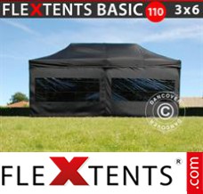 Market tent Basic 110, 3x6 m Black, incl. 6 sidewalls