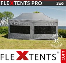 Market tent PRO 3x6 m Grey, incl. 6 sidewalls