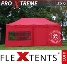 Market tent Xtreme 3x6 m Red, incl. 6 sidewalls