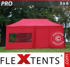 Market tent PRO 3x6 m Red, incl. 6 sidewalls