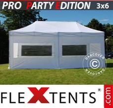 Market tent PRO 3x6 m White, incl. 6 sidewalls
