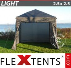 Market tent Light 2.5x2.5 m Grey, incl. 4 sidewalls