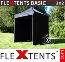 Market tent Basic, 2x2 m Black, incl. 4 sidewalls